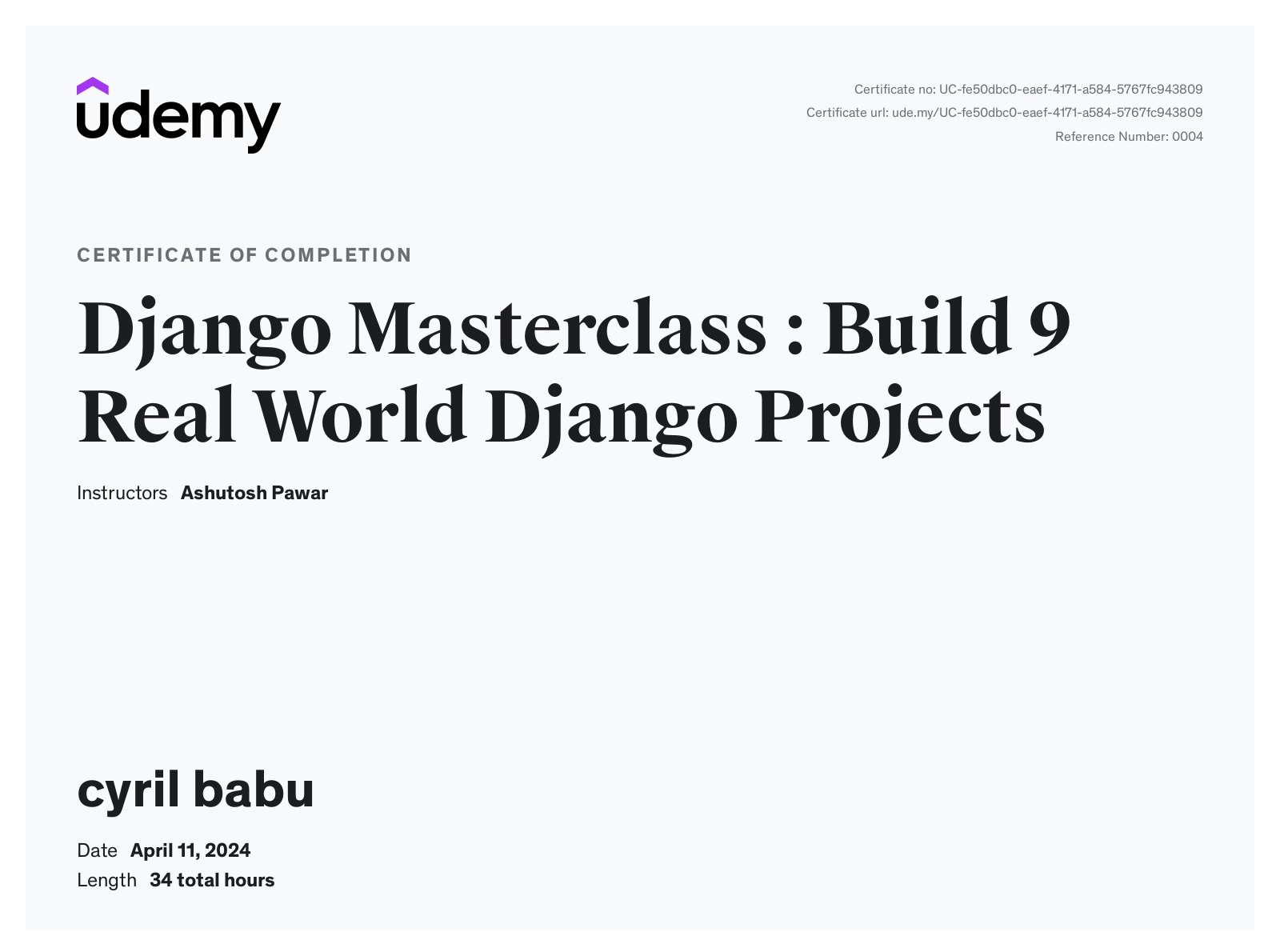 Django Masterclass